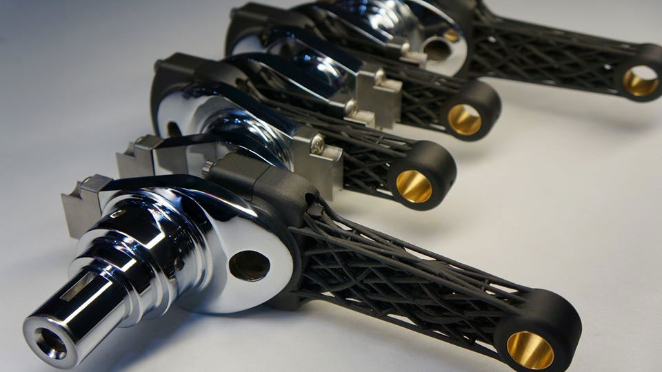 Crank and carbon conrod